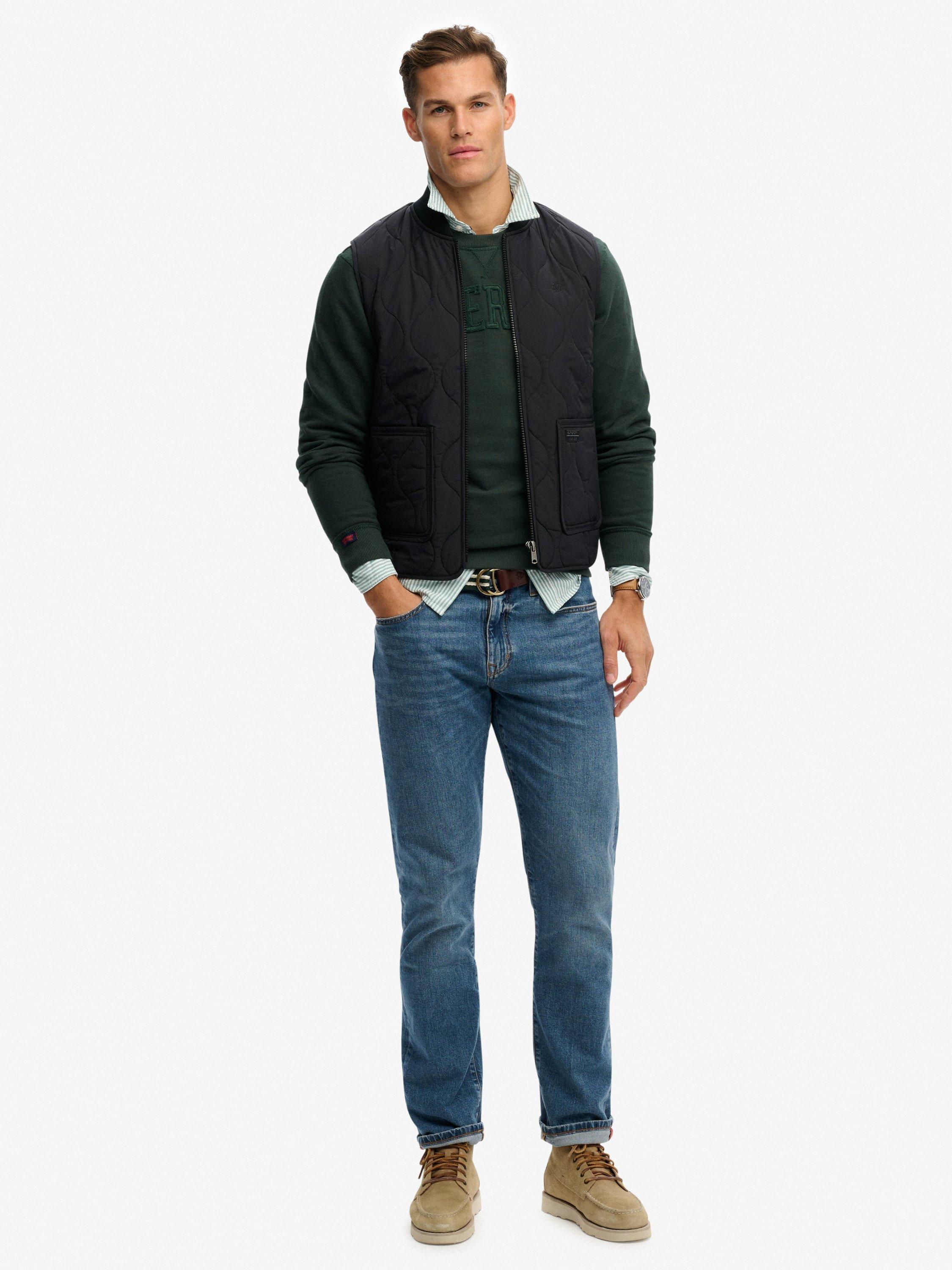 Product image 3 of 6, which shows Superdry Military Liner Quilted Gilet, Jet Black, M