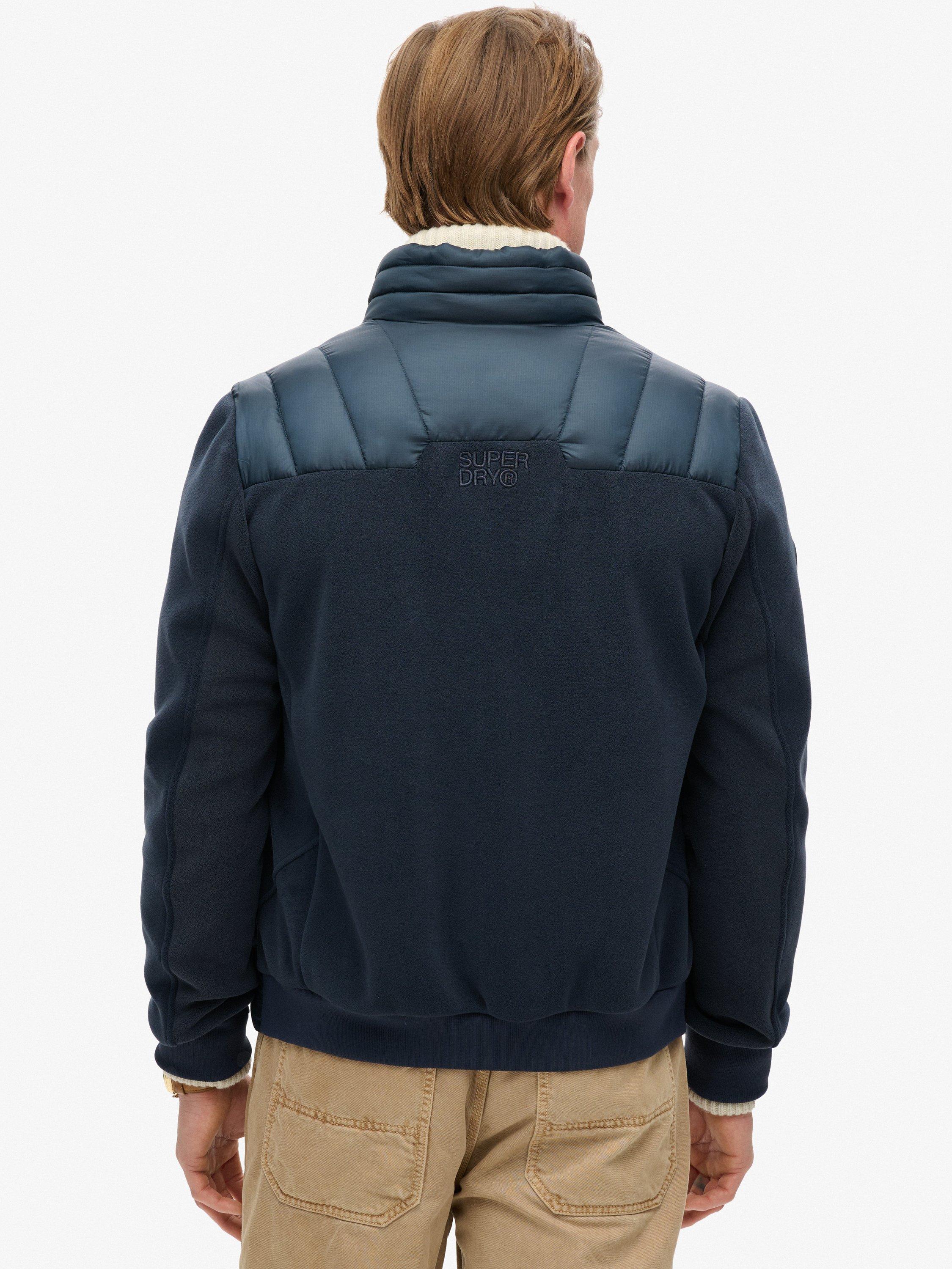Product image 2 of 5, which shows Superdry Storm Fleece Hybrid Bomber, Eclipse Navy, L