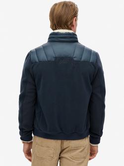 Superdry Storm Fleece Hybrid Bomber, Eclipse Navy - view 2, Eclipse Navy