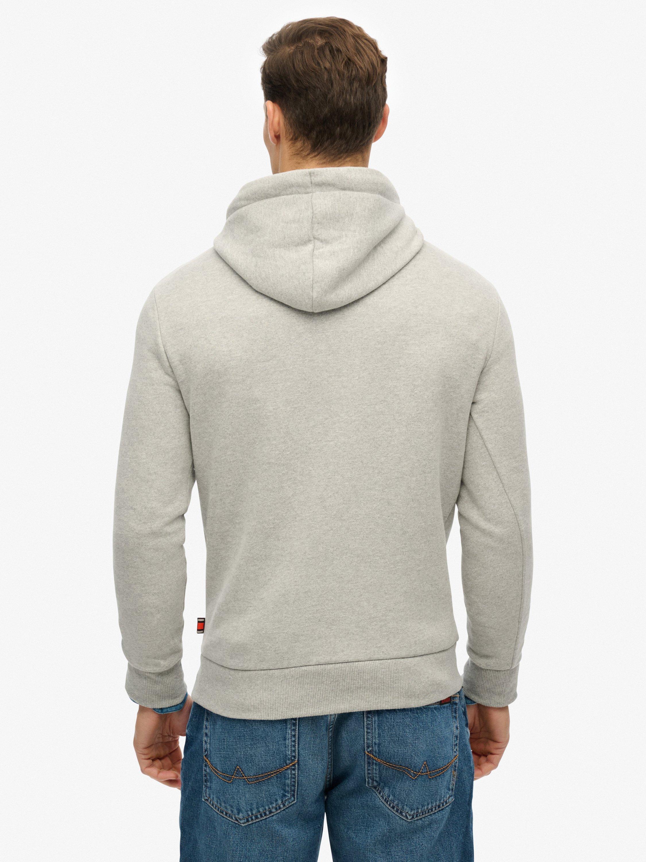 Product image 2 of 5, which shows Superdry Cotton Blend Work Shop Hoodie, Grey Marl, L