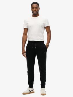 Superdry Plain Cotton Blend Joggers, Black, Black