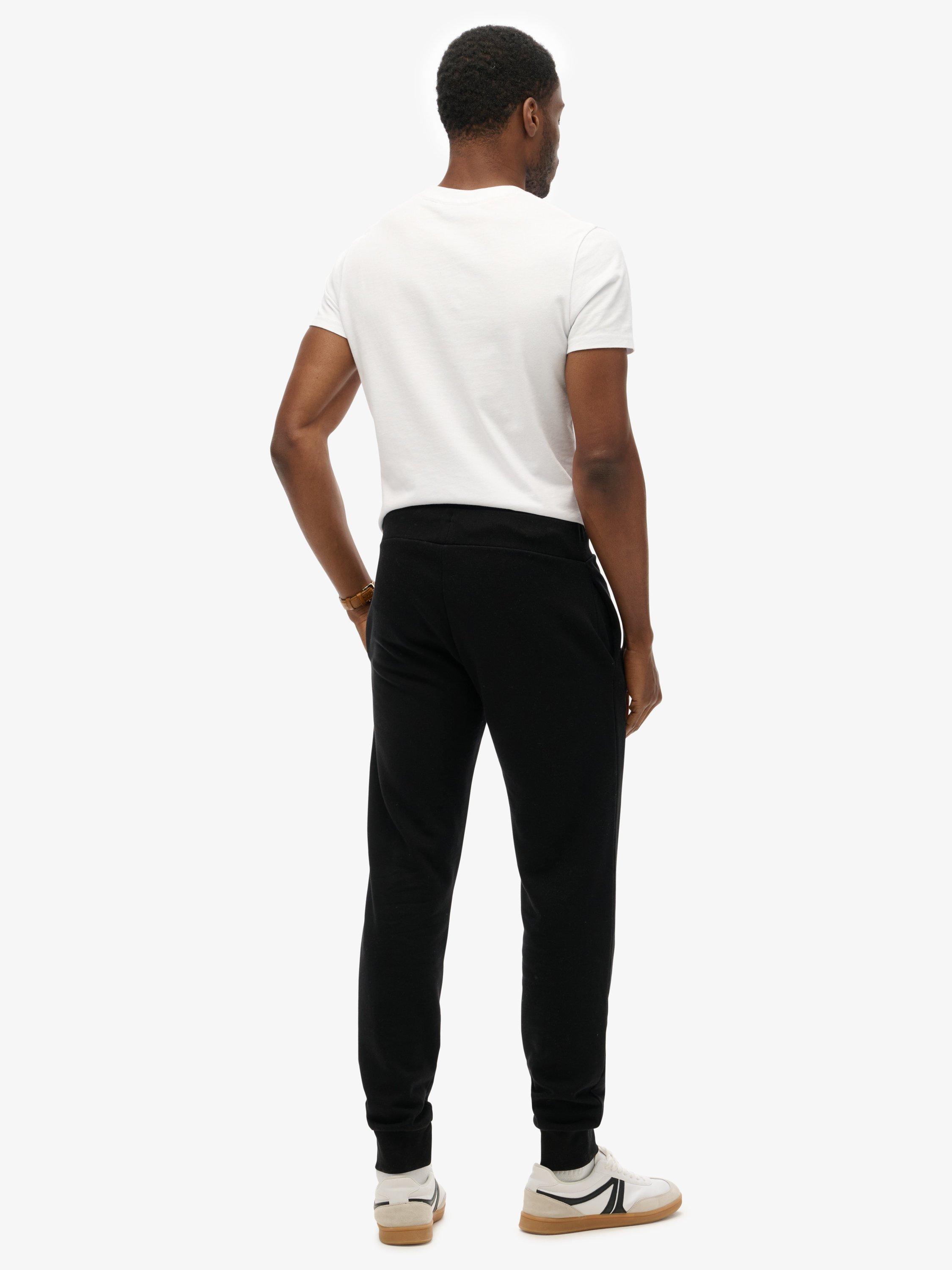 Product image 2 of 6, which shows Superdry Plain Cotton Blend Joggers, Black, XXXL