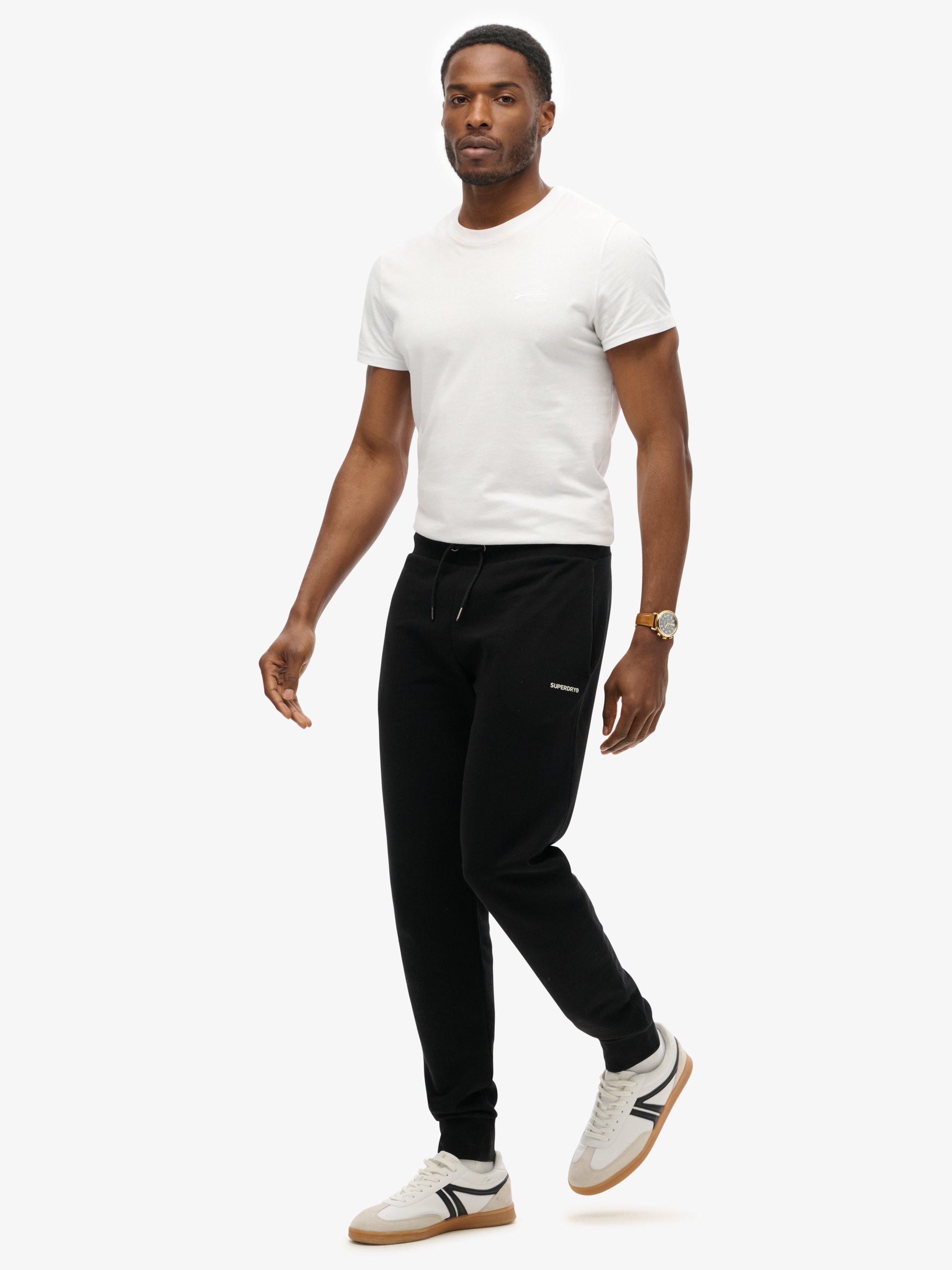 Product image 3 of 6, which shows Superdry Plain Cotton Blend Joggers, Black, XXXL
