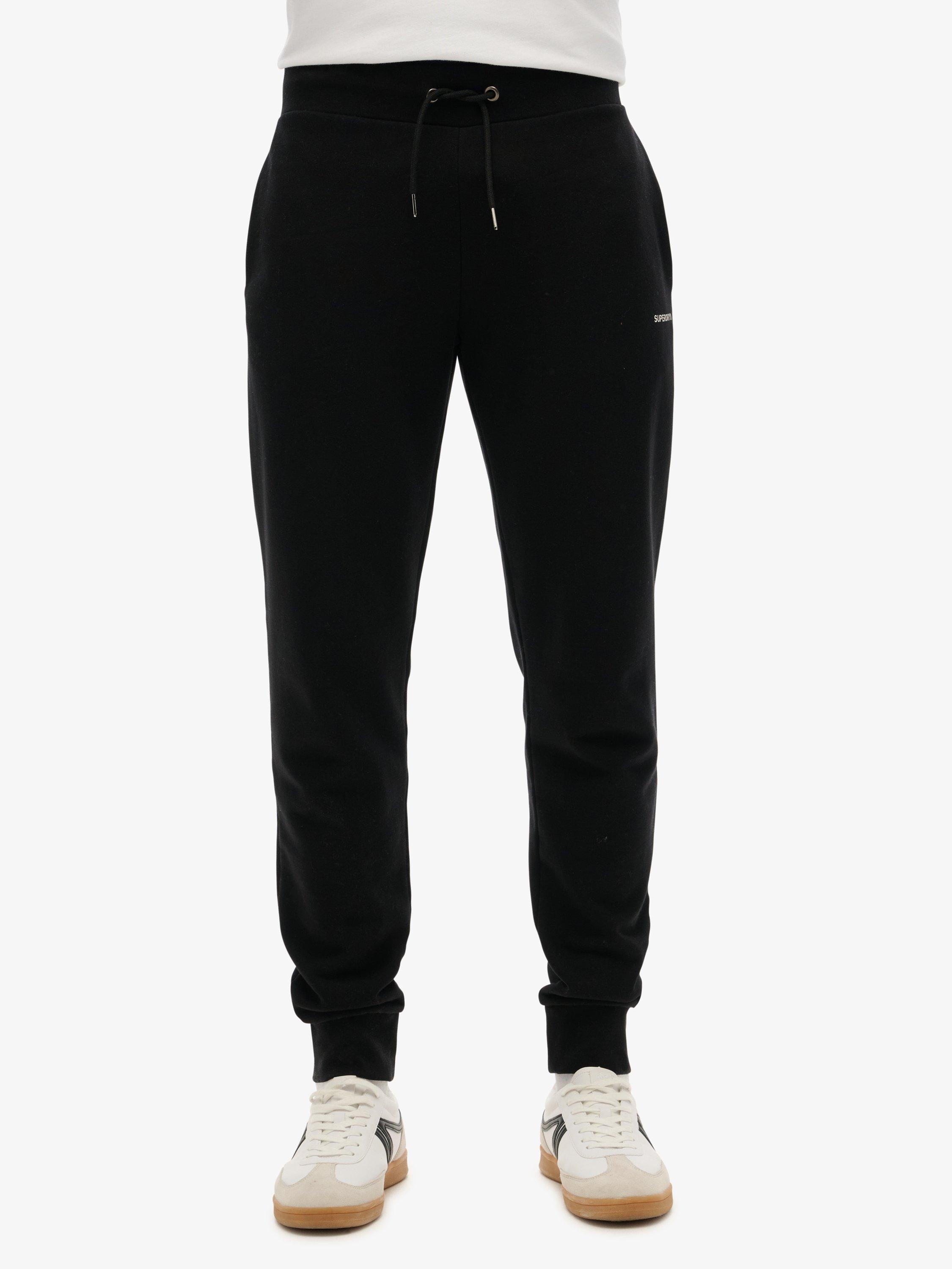 Product image 5 of 6, which shows Superdry Plain Cotton Blend Joggers, Black, XXXL