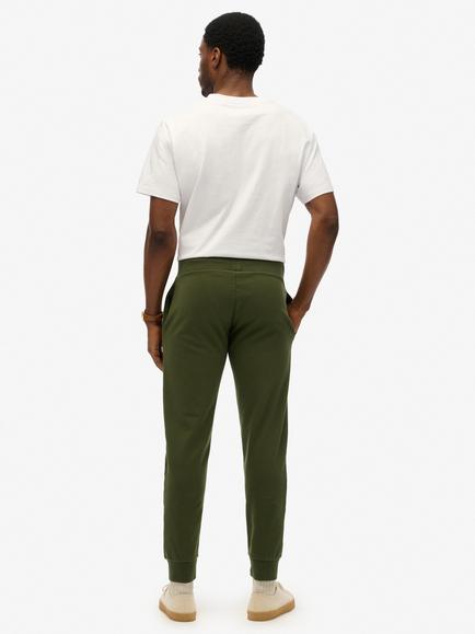 Superdry Plain Cotton Blend Joggers, Army Green - view 2, Army Green