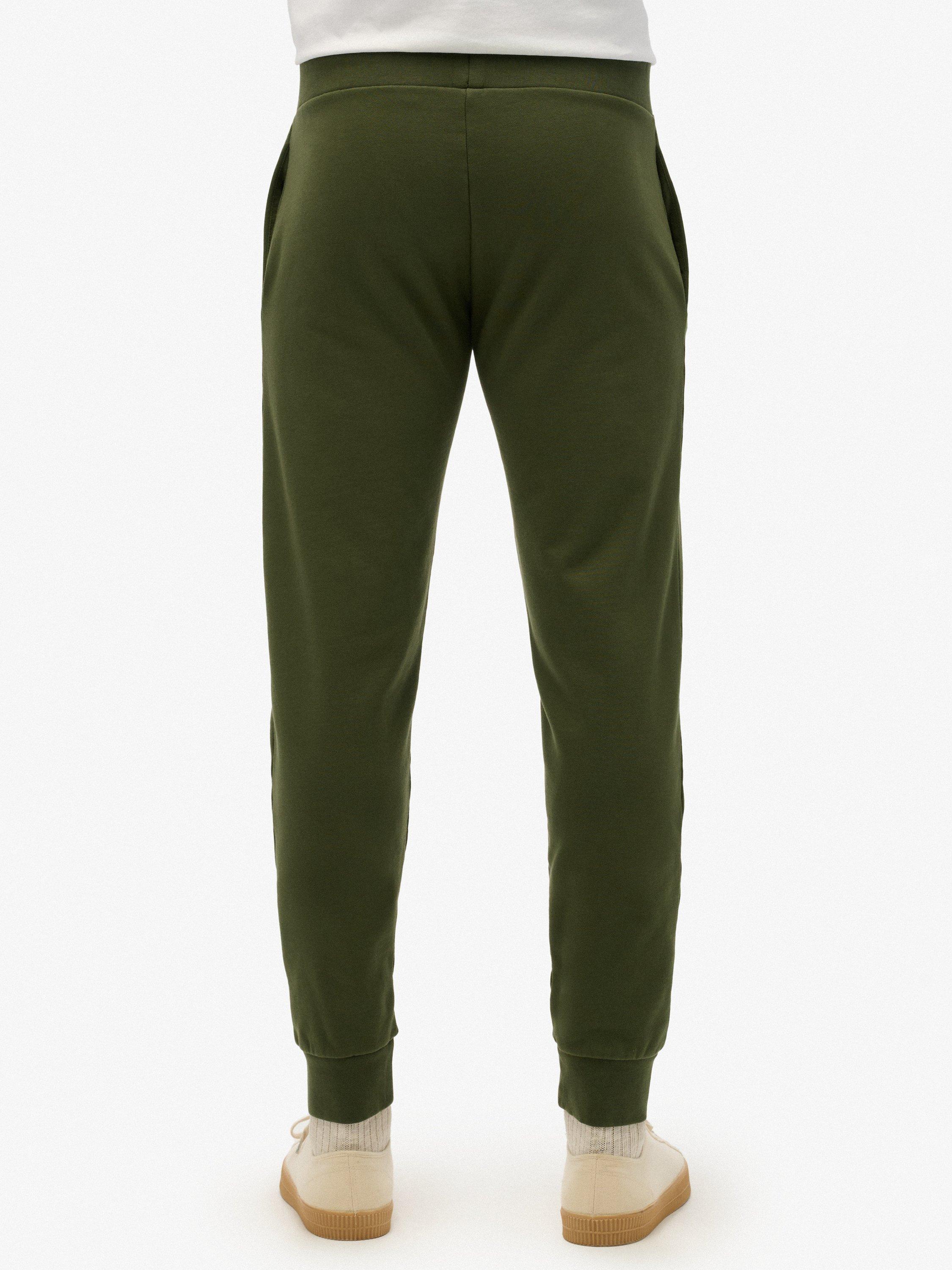 Product image 4 of 5, which shows Superdry Plain Cotton Blend Joggers, Army Green, XL