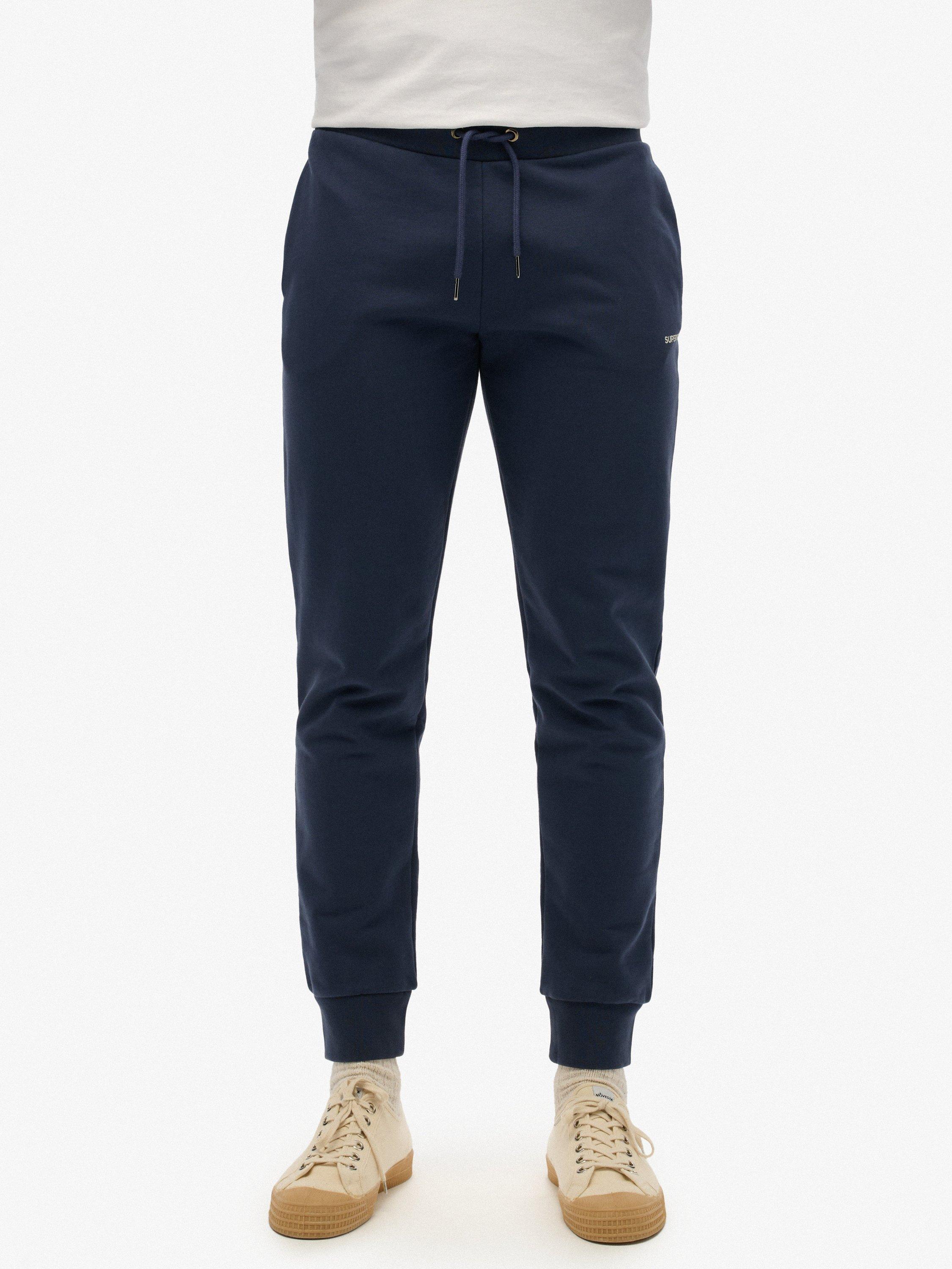 Product image 5 of 5, which shows Superdry Plain Cotton Blend Joggers, Lauren Navy, M