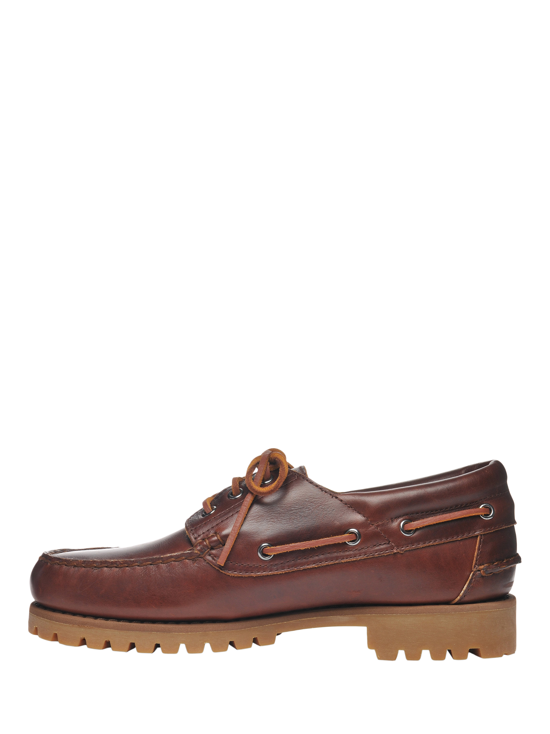 Product image 2 of 5, which shows Sebago Acadia Leather Boat Shoes, Brown, Brown, 7.5