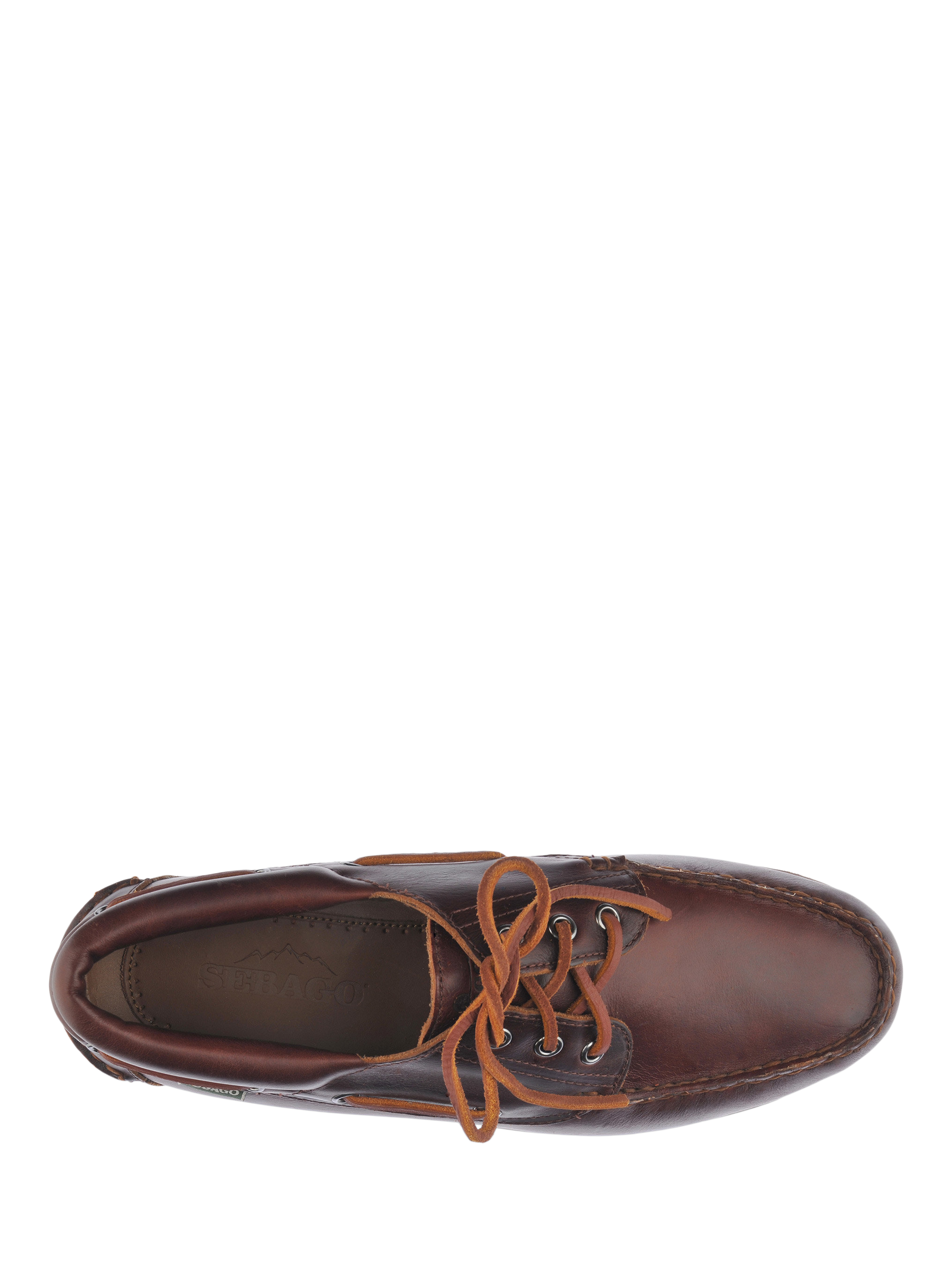 Product image 3 of 5, which shows Sebago Acadia Leather Boat Shoes, Brown, Brown, 7.5