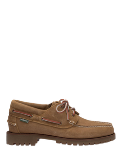 Sebago Acadia Waxed Suede Boat Shoes, Beige Camel, Beige Camel