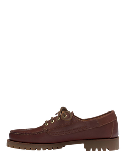 Sebago Askook Lug Taos Leather Boat Shoes - view 2, Brown Brunette