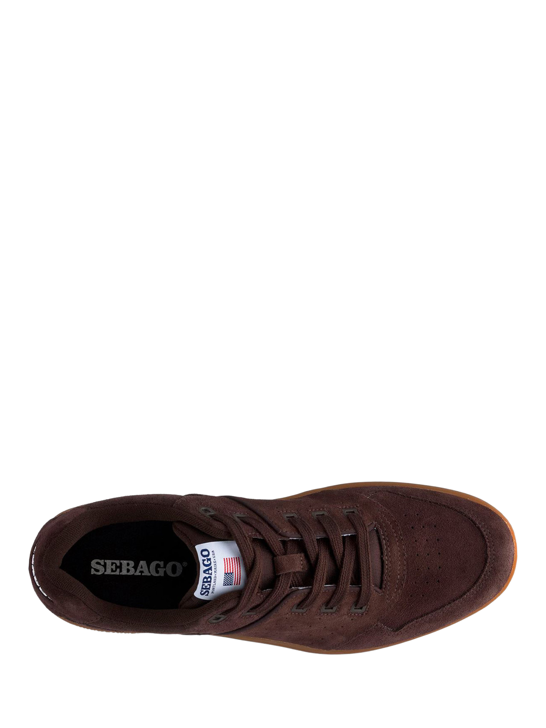 Product image 3 of 5, which shows Sebago Hurricane Lace Up Suede Trainers, Chocolate Brown, 7