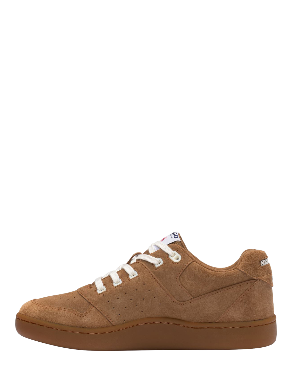 Product image 2 of 5, which shows Sebago Hurricane Lace Up Suede Trainers, Brown Cognac, 7