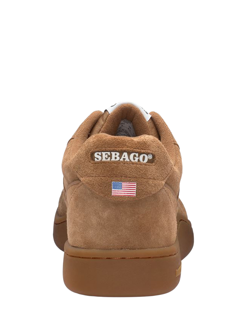 Product image 4 of 5, which shows Sebago Hurricane Lace Up Suede Trainers, Brown Cognac, 7