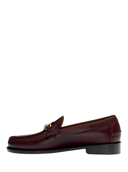 Sebago Joe Modena Leather Loafers, Dark Brown - view 2, Dark Brown