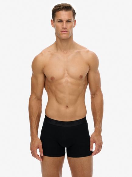 Superdry Cotton Blend Boxers, Pack of 3, Black, Black