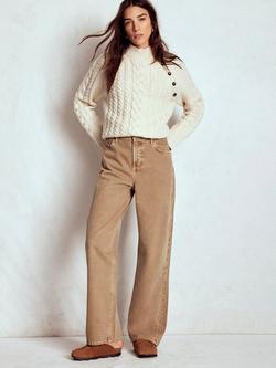 Boden Full Length Barrel Leg Jeans, Tobacco, Tobacco