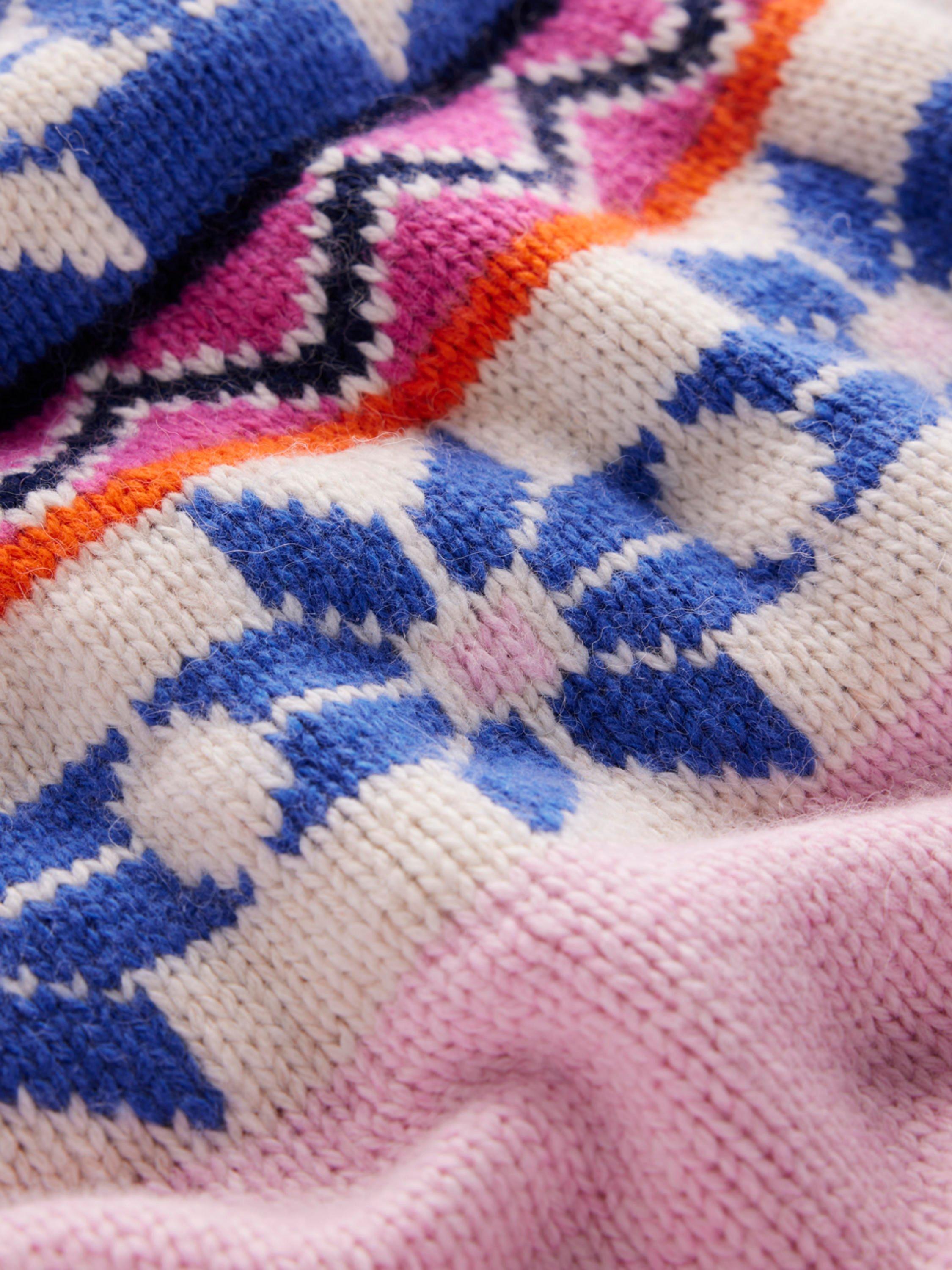 Product image 7 of 8, which shows Boden Eleanor Fair Isle Wool Blend Jumper, Meadowsweet Pink, XS