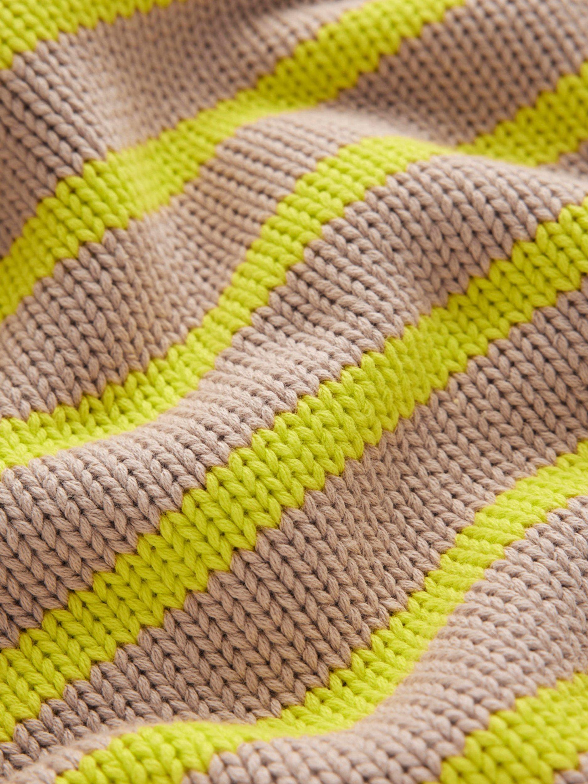 Product image 5 of 6, which shows Boden Lucy Chunky Stripe Jumper, Camel/Multi, XS