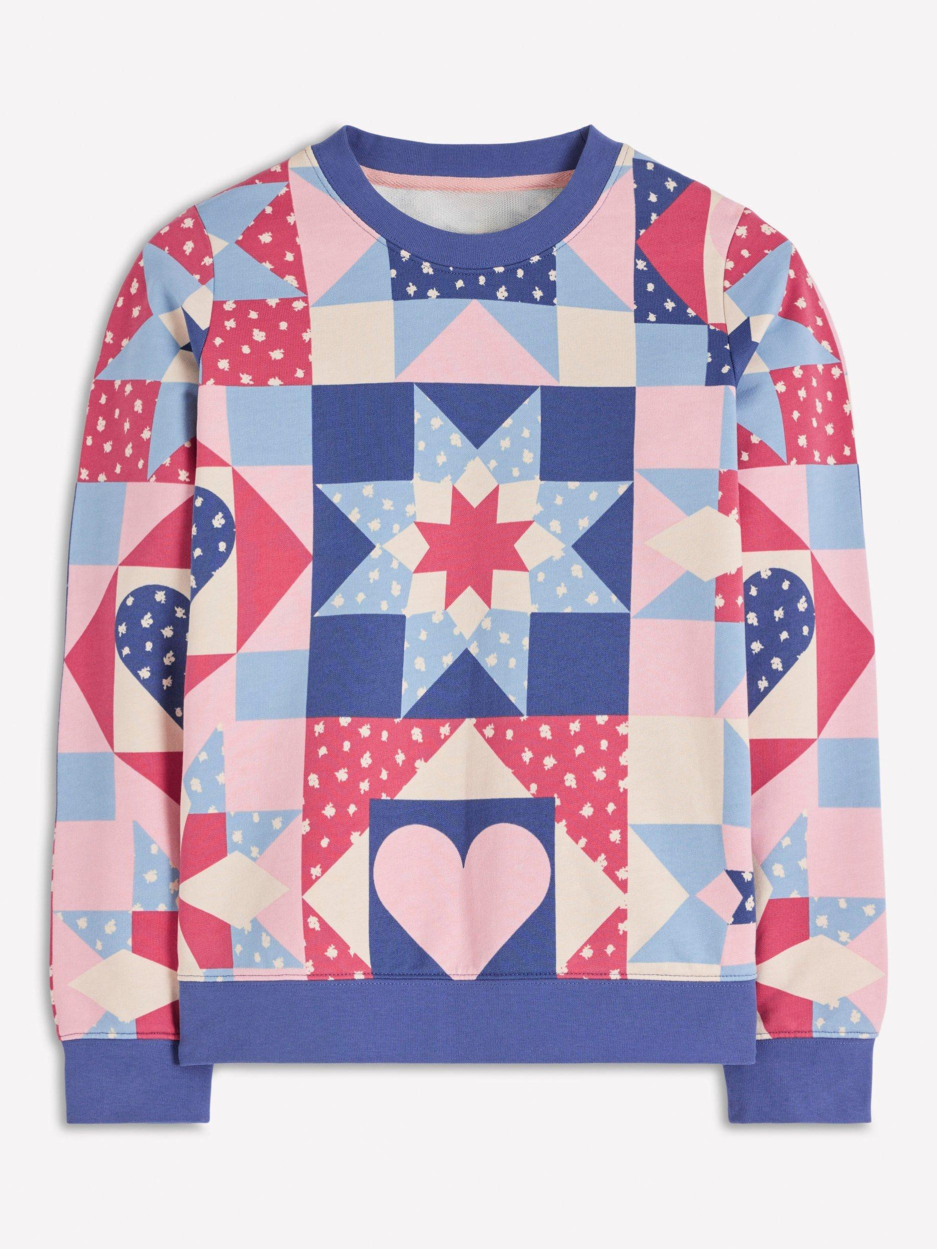 Product image 5 of 5, which shows Boden Hannah Patchwork Sweatshirt, Multi, XS