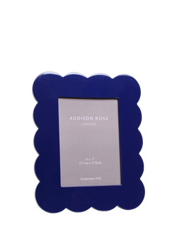 Addison Ross Scallop Lacquer Photo Frame, 5 x 7" (13 x 18cm), Navy
