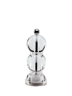 Addison Ross Bobbin Acrylic Salt/Pepper Mill, H14cm, Clear