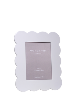 Addison Ross Scallop Lacquer Photo Frame, 5 x 7" (13 x 18cm), White