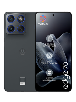 Motorola Edge 70 Smartphone, Android, 12GB RAM, 6.67”, 5G, Sim Free, 512GB, Gadget Grey