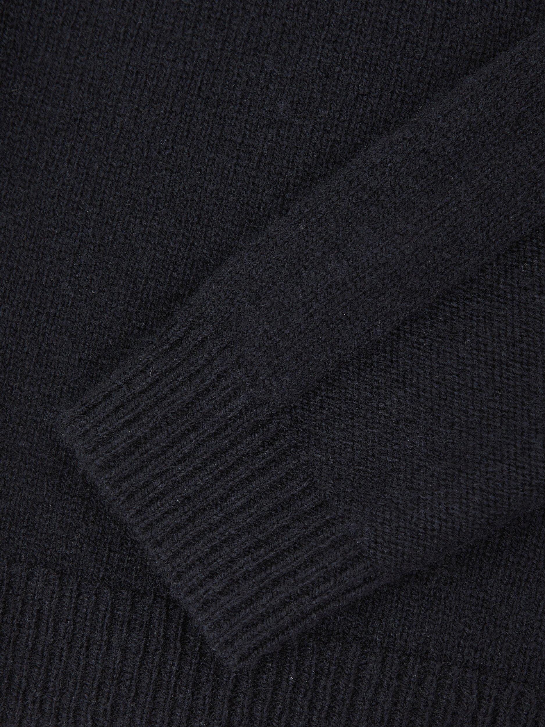 Product image 4 of 4, which shows Reiss Kids' Gosforth Wool Rich Roll Neck Jumper, Navy, 4-5 years