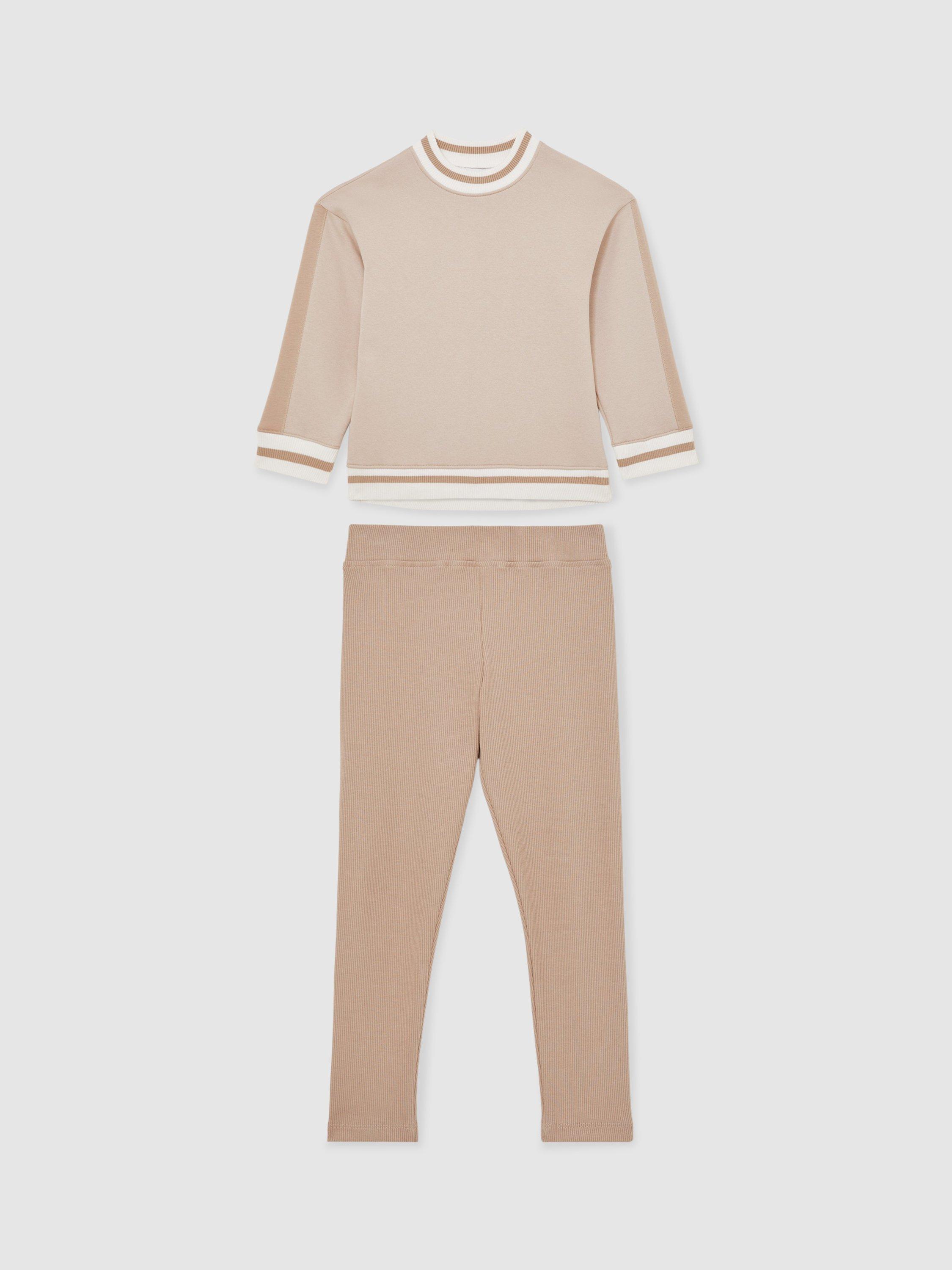 Reiss Jannie Oversized Sweatshirt & Leggings Set, Neutral