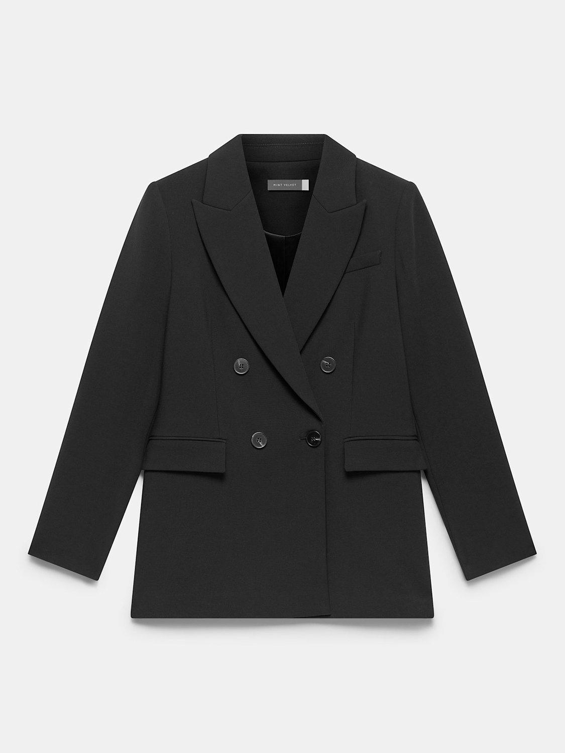 Product image 6 of 7, which shows Mint Velvet Double Breasted Blazer, Black, S