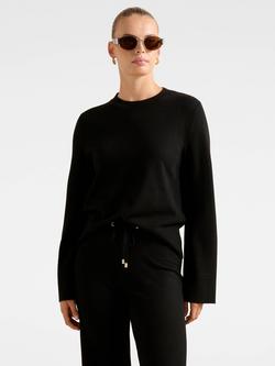 Forever New Hazel Knitted Lounge Jumper, Black, Black