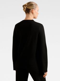 Forever New Hazel Knitted Lounge Jumper, Black - view 2, Black