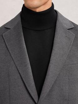 Reiss Patch Gilet Insert Single Breasted Blazer, Charcoal - view 2, Charcoal