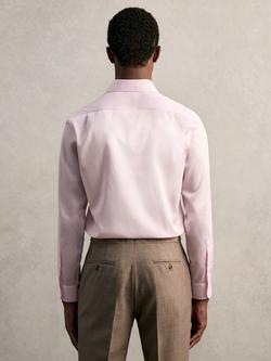 Reiss Remote Cotton Satin Shirt, Pink - view 2, Pink