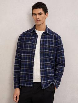 Reiss Sam Check Shirt, Navy, Navy