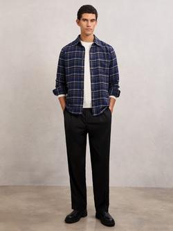 Reiss Sam Check Shirt, Navy - view 2, Navy