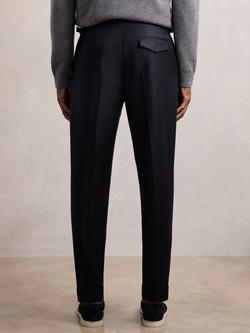 Reiss Cantwell Tapered Trousers, Navy - view 2, Navy