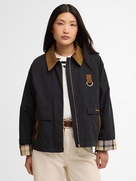 Barbour Icons Spey Showerproof Jacket, Dark Navy/Dress, Dark Navy/Dress