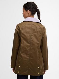 Barbour Icons Modern Beadnell Waxed Jacket, Sand/Heather Mist - view 2, Sand/Heather Mist