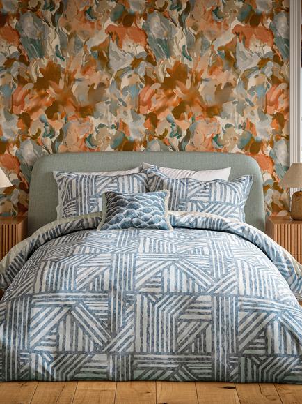 Harlequin Crater Duvet Cover Set, Sapphire