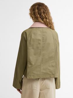 Barbour Icons Beadnell Cropped Jacket - view 2, Olive/Gardenia