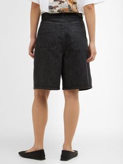 Barbour Myra Denim Shorts, Black Denim - view 2, Black Denim