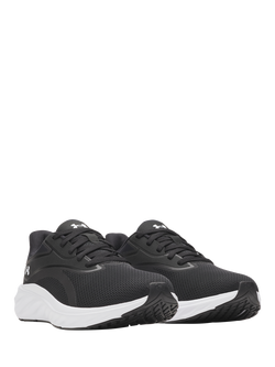 Under Armour Men's Ascend Running Shoes, Black/Black/White - view 2, Black / Black / Whit