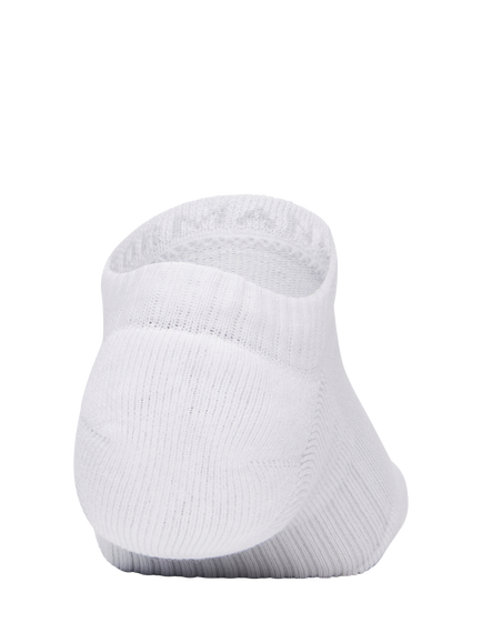 Under Armour Performance Tech Trainer Socks, Pack of 3, White - view 2, White / White / Ulti