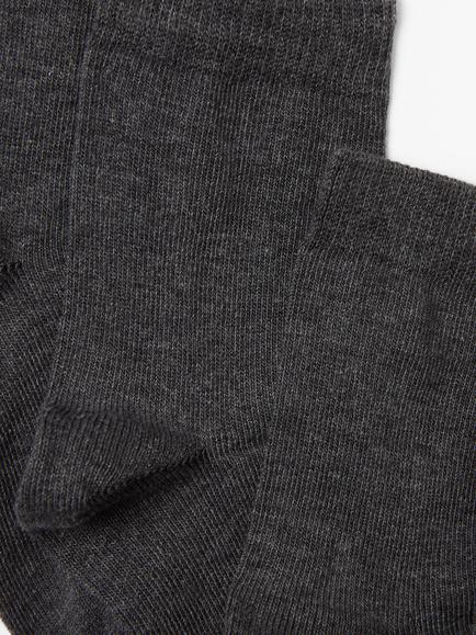 John Lewis Kids' Cotton Rich Ankle Socks, Pack of 7 - view 2, Charcoal