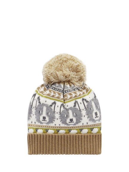 Purebaby Kids' Sheep Dog Beanie Hat, Herding Fairisle, Herding Fairisle