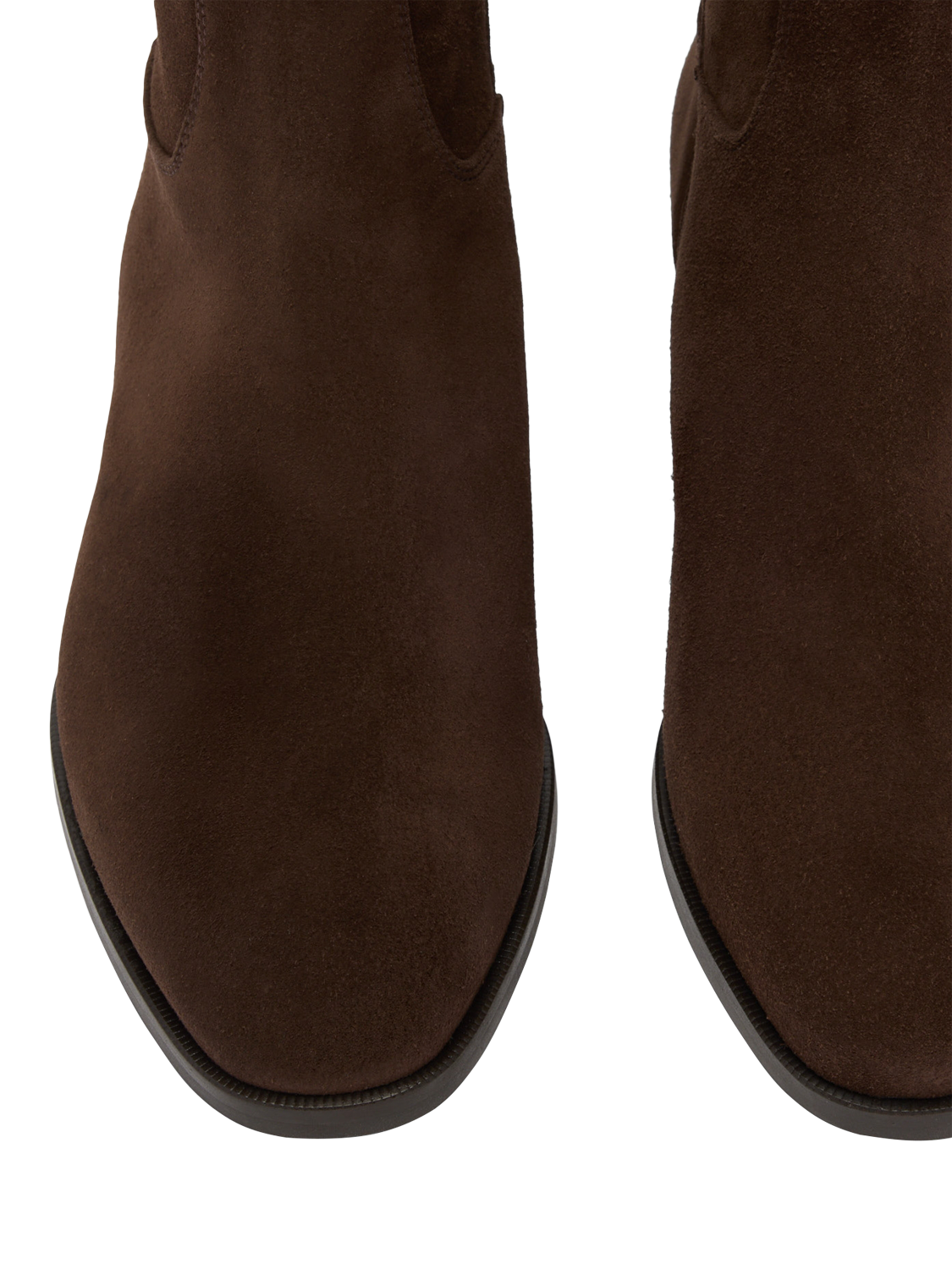 Product image 3 of 4, which shows Russell & Bromley Edenhall Suede Side Zip Heeled Ankle Boots, Brown, 7