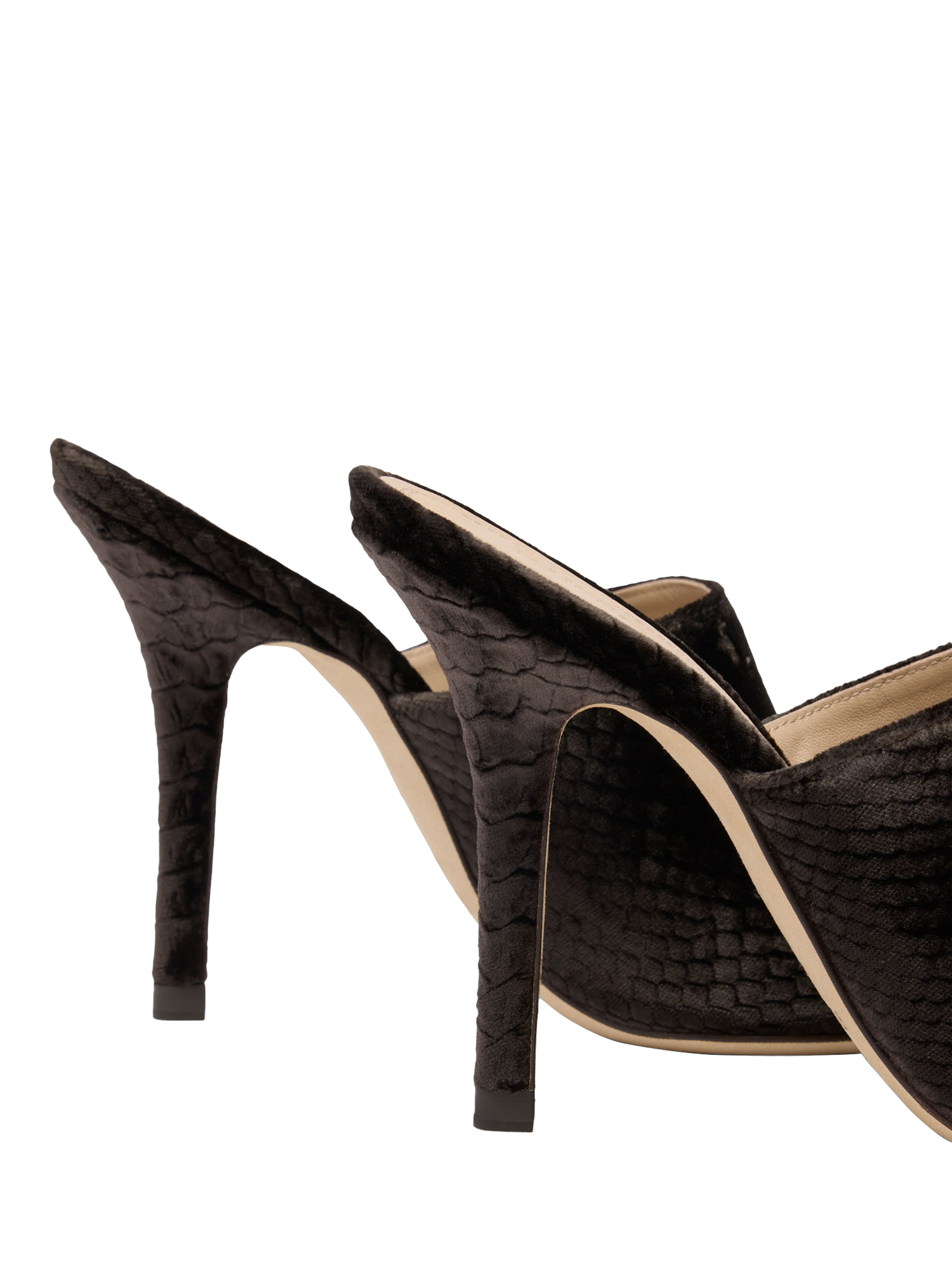 Product image 3 of 4, which shows Russell & Bromley Superstow Mule High Heeled Mule Sandals, Brown, 8