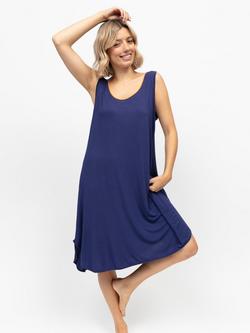Cyberjammies Indigo Jersey Swing Nightdress, Navy, Navy